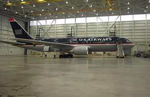 aircraft picture in hangar