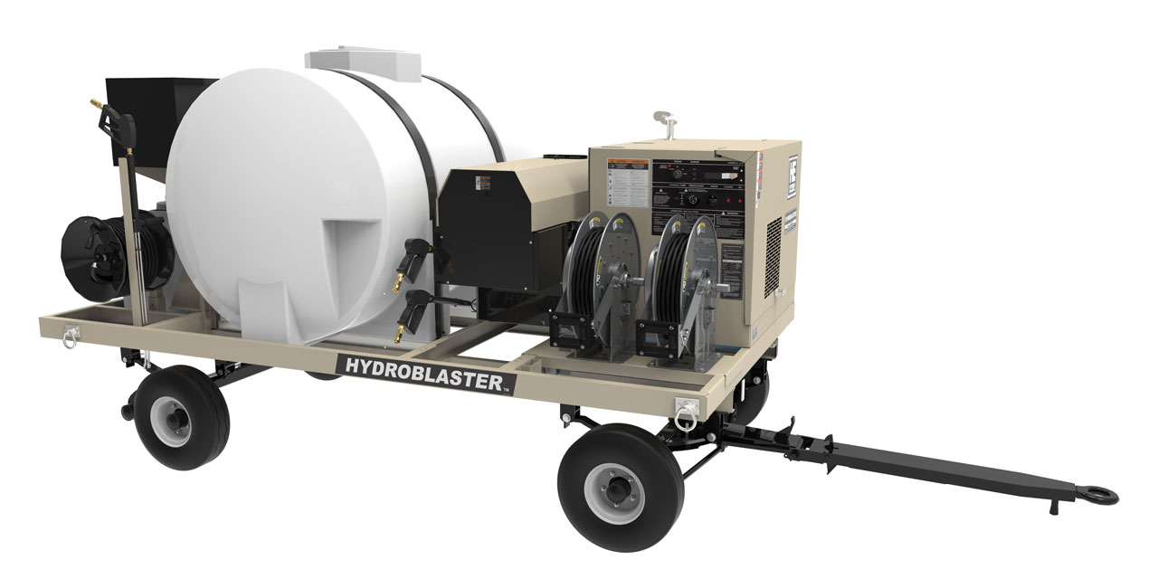 Aircraft Washing System with Steerable Axle